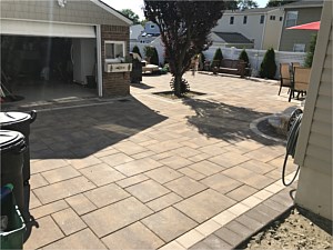 cambridge sahara chestnut smooth ledgestone patio albertson pavers sandstone double border long island